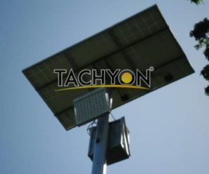 LED street lighting with solar panel component