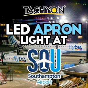 LED Airport Lighting High Mast Apron Flood Light & Airfield Runway Flight Lights @ 1000W-Application at Southampton Airport