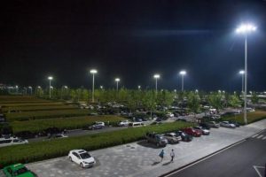 Outdoor parking lot lights