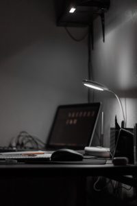 LED light on the desk